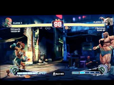 SSF4: YHCmochi (Dhalsim) vs J Bancoran (Zangief) - Japanese XBL ranked