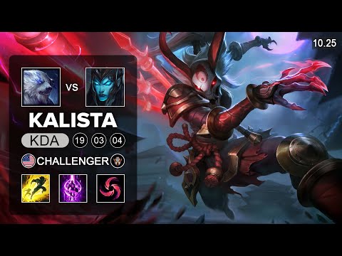 Kalista Top vs Volibear - NA Challenger Patch 10.25
