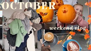 cosy autumn weekend, knitwear sort out and halloween festivities!