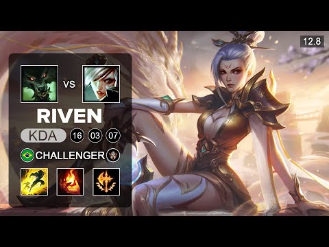 Riven vs Warwick Top - BR Challenger - Patch 12.8 Season 12