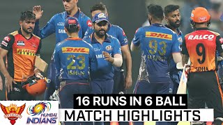 Mumbai Indians vs Sunrisers Hyderabad Full Match Highlights, MI VS SRH FULL HIGHLIGHTS