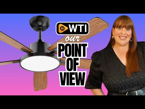 TALOYA 52 Inch Black Ceiling Fans with Lights Led Remote Control Flush Mount Low Profile for Bedroom Living Dining Room Outdoor Farmhouse Patio - WTI product video review