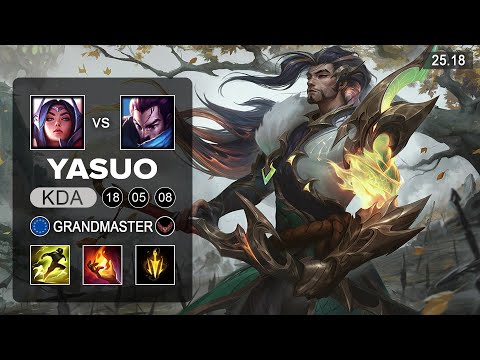 Yasuo vs Irelia Mid - EUW Grandmaster - Patch 25.18 Season 15
