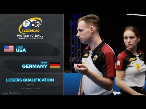 Team Germany  vs Team USA ▸ Predator World Teams Championship ▸ 10-Ball