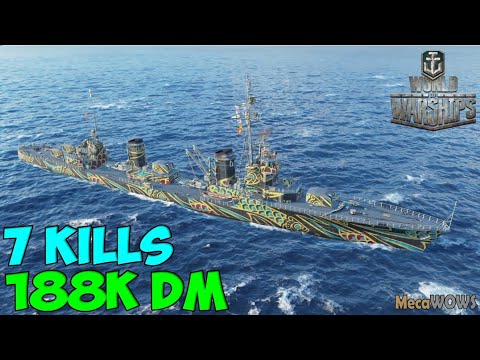 World of WarShips | ZF-6 | 7 KILLS | 188K Damage - Replay Gameplay 1080p 60 fps
