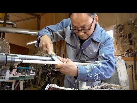 Process of Making Elaborate Pool Cue. Korean Billiards Cue Stick Master