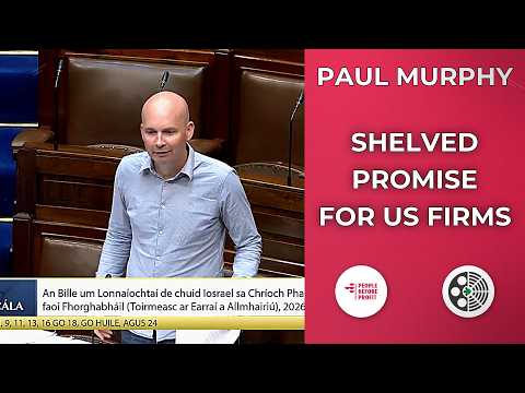 Paul Murphy: Government Shelves Occupied Territories Bill Promise