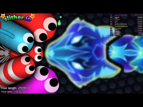 Slither.io A.I. Ice Wolf Skin - Epic Skin Slitherio Best Gameplay - Slither.io Vip - World record