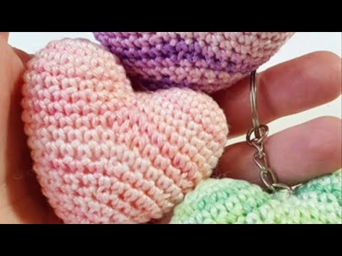 amigurumi principianti uncinetto cuore portachiavi