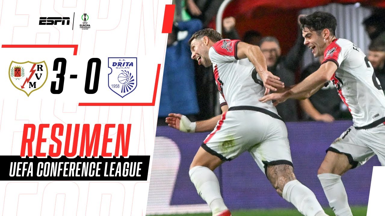 PACHA SENTENCIÓ LA GOLEADA DE RAYO VALLECANO PARA CLASIFICAR | R. Vallecano 3-0 Drita | RESUMEN