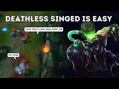 ITS EASY TO NOT DIE ON SINGED??? - HIGH ELO SINGED GAMEPLAY