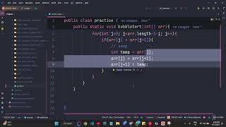 Download the video "Bubble Sort in java DSA"