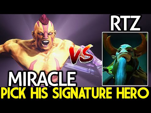MIRACLE [Anti Mage] Pick His Signature Hero Against RTZ Carry Dota 2