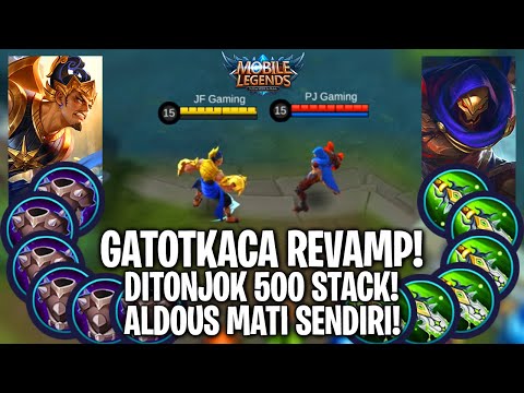 GATOTKACA VS ALDOUS | SUPER TANK VS 500 STACK | MOBILE LEGENDS