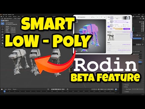 Thumbnail: Smart Low Poly in Rodin Beta: Exceptional Results on Complex Geometry