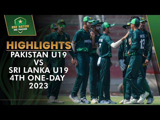 Highlights | Pakistan U19 v Sri Lanka U19 | 4th One-Day, 2023 | PCB | MA2A