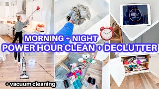 ☀️ MORNING + 🌙 NIGHT TIME CLEAN WITH ME | HUGE DECLUTTER | POWER HOUR HOUSE CLEANING CHRISTMAS DECOR