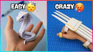 Level 1 to 100 Paper Crafts | From Simple to Genius