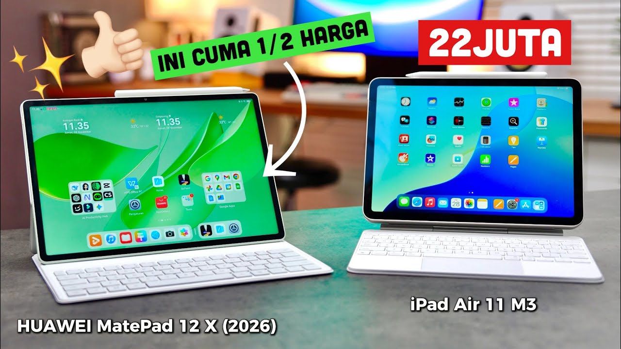 Harga Cuma ½ Nya Doang Dari iPad Air 11, HUAWEI MatePad 12 X (2026), Tablet Produktivitas Terbaik!