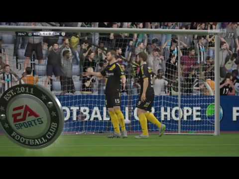 Dwight Gayle scores for Newcastle United against KSC Lokeren.