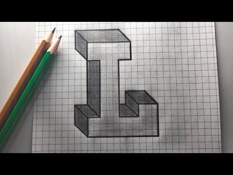 How to Draw the Letter L in 3D - Drawing letter L. How to Draw the Letter L Step by Step. 3d Drawing