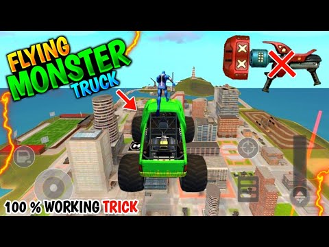 New FLYING MONSTER TRUCK TRICK rope hero vice town game||New update in rope hero vice town|rope hero