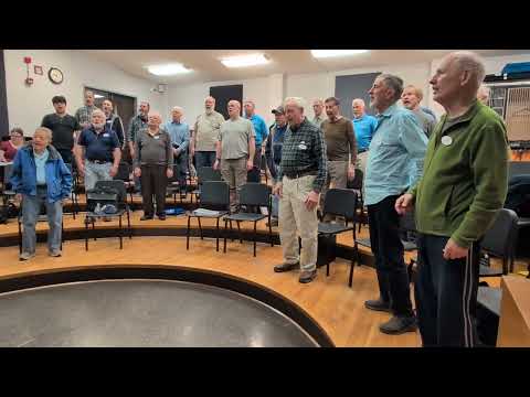 The Spirit of St. Louis Chorus and guests singing ‘One More Song’ at the Spirit of St. Louis Chorus Guest Night 2025 in Hillsboro, MO.