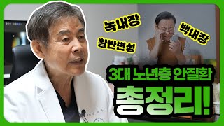노년층이 가장 무서워하는 안질환 분석 👀 #노년건강 #백내장 #녹내장 #황반변성 #실명