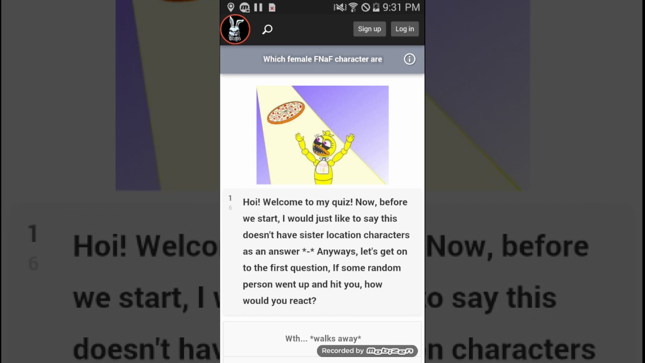 QuoteV quizzes | topic: FNAF