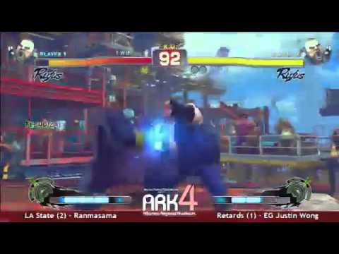GoL ranmasama (Rufus)  vs EG Justin Wong (Rufus) ARK IV SSF4AE teams Grand Finals set 2