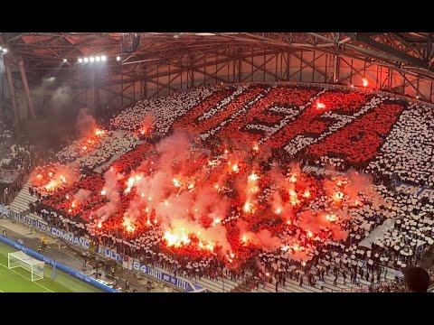 OM-FEYENOORD (0-0) : le virage Sud en mode "tifo et gros craquage de fumis" #OMFEY #OM #VirageSud