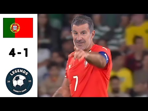 Portugal Legends 4 x 1 World Legends.Extended Highlights & All Goals 2025