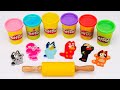 Bluey & Peppa Pig Play Doh Molds | Best Learn Colors and Shapes | Preschool Toddler Learning Video