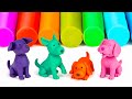 Peppa Pig Friends Play Doh Molds Colors And Shapes Fun Video For Preschool Toddlers Kids