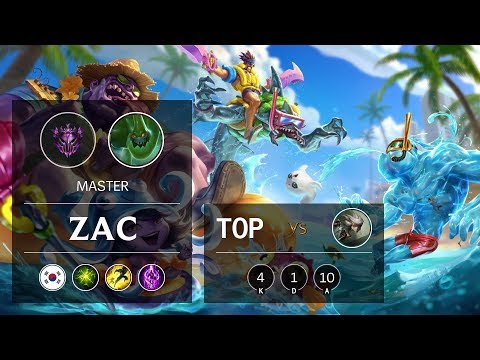 Zac Top vs Camille - KR Master Patch 9.20