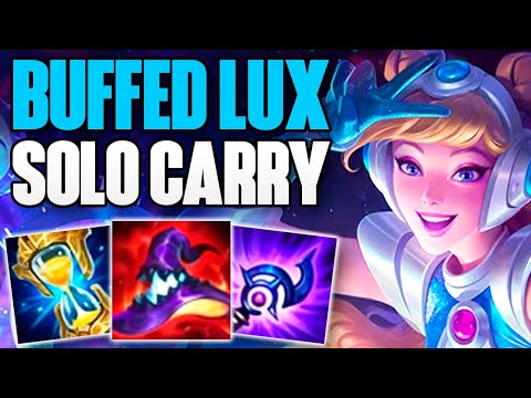 INSANE CHALLENGER SOLO CARRY WITH BUFFED LUX MID! | CHALLENGER LUX MID GAMEPLAY | Patch 11.21 S11