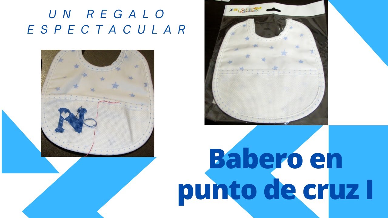 Babero en punto de cruz I, para un regalo espectacular :)