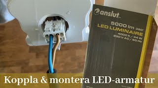 Monterings- och kopplingsguide växtbelysning - Jula LED-armatur