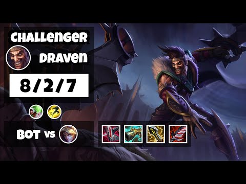 Draven Gameplay Challenger Replay S11 - 11.18 Bot Lane (8/2/7) - KOREAN