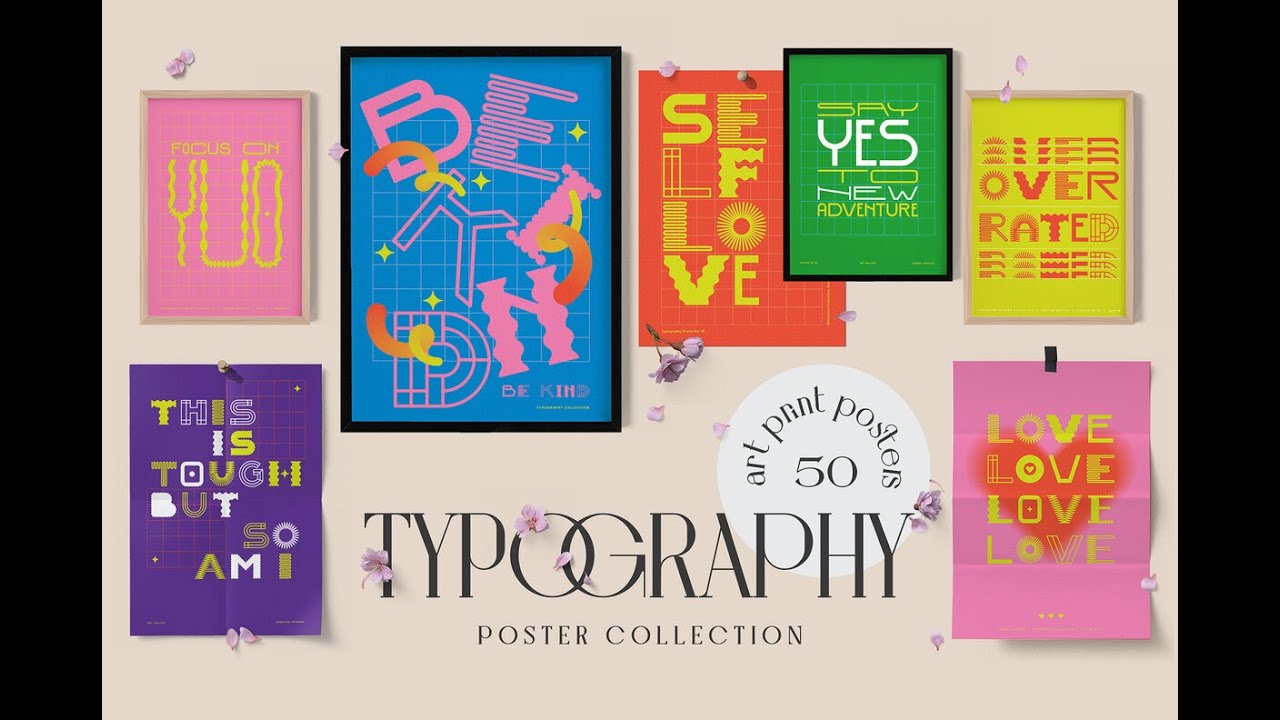 Download Typography Prints Posters Stock Graphics
