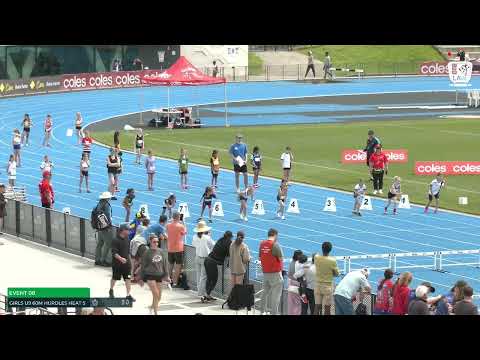 U9 Girls 60m Hurdles Heat 5: 2022-23 State Combined Events Championships - Saturday