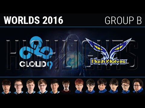 Cloud 9 vs Flash Wolves Highlights, S6 World Championship 2016 Day 8 Group B, C9 vs FW