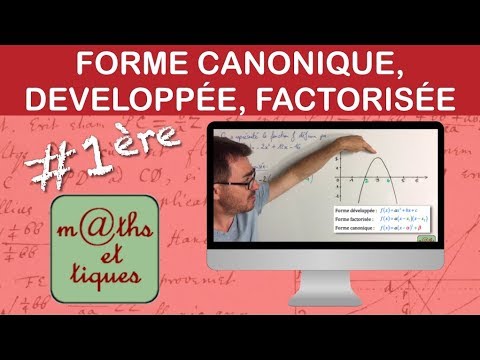 Second degré : Forme canonique, développée ou factorisée - Première