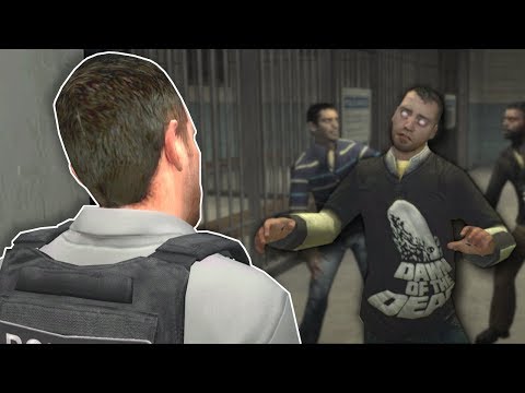 POLICE DEFEND AGAINST ZOMBIES! - Garry's Mod Gameplay - Gmod Zombie Apocalypse Survival