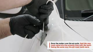 How to install a replacement power antenna mast