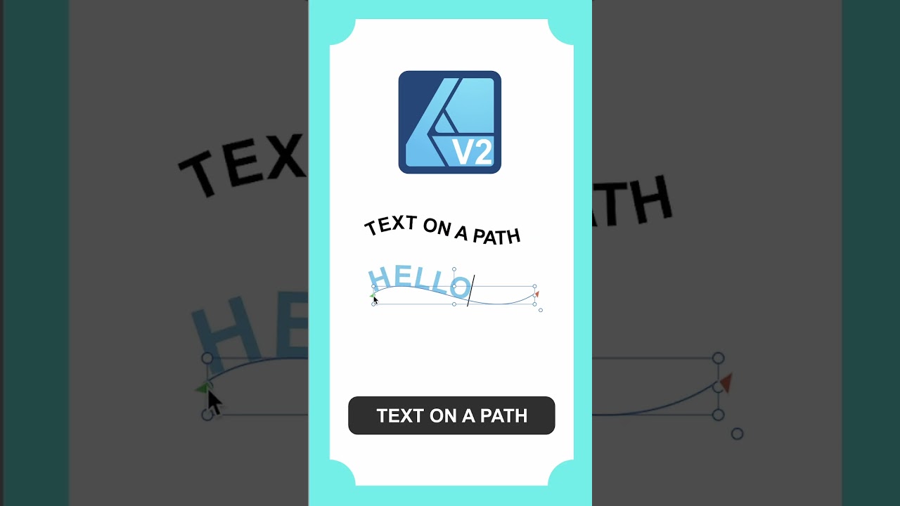 Text on a Path - Affinity Designer 2  #affinitydesigner #affinitydesignertutorial