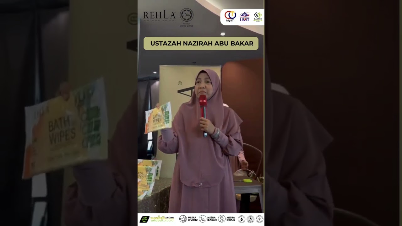 Skincare Umrah Haji - Tisu Basah Halal Dan Sah Ihram. Bunuh Kuman Dlm 1min Dengan 1 kali wipe