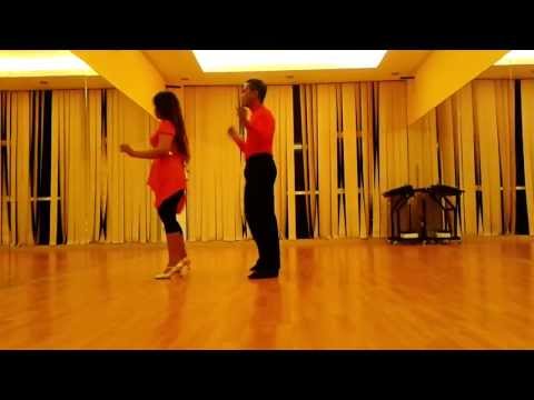 Line Dance - LA  MUCHACHITA CHA CHA Danced By Anna & M2K (JULY 2013)