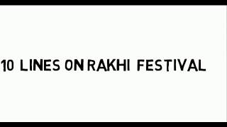 10 lines on Raksha Bandhan festival of India in English  in educational channel by ritashu