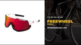 Cyklistické sluneční brýle s vyměnitelnými čočkami BOBSTER SUNGLASS FREEWHEEL matný bílý/lesklý černý rám, čočky kouřová Red revo, žlutá, čirá 